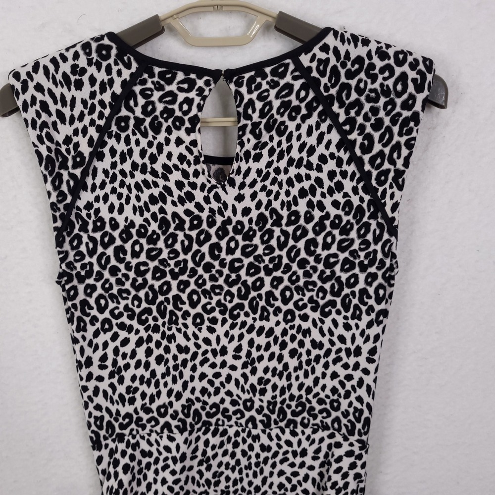 Juicy Couture Leopard Print Ruched Sheath Dress Keyhole Back Size M Y2K - Picture 9 of 12